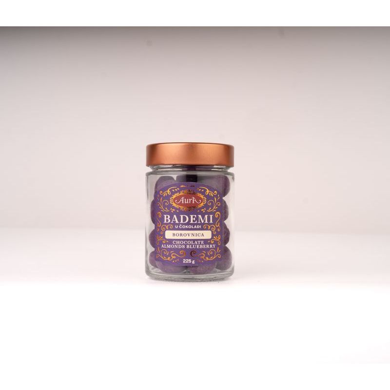Aura bademi s okusom borovnice 225g Cijena